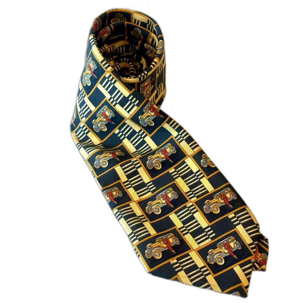 Christian Dior Automobile Necktie - Vintage